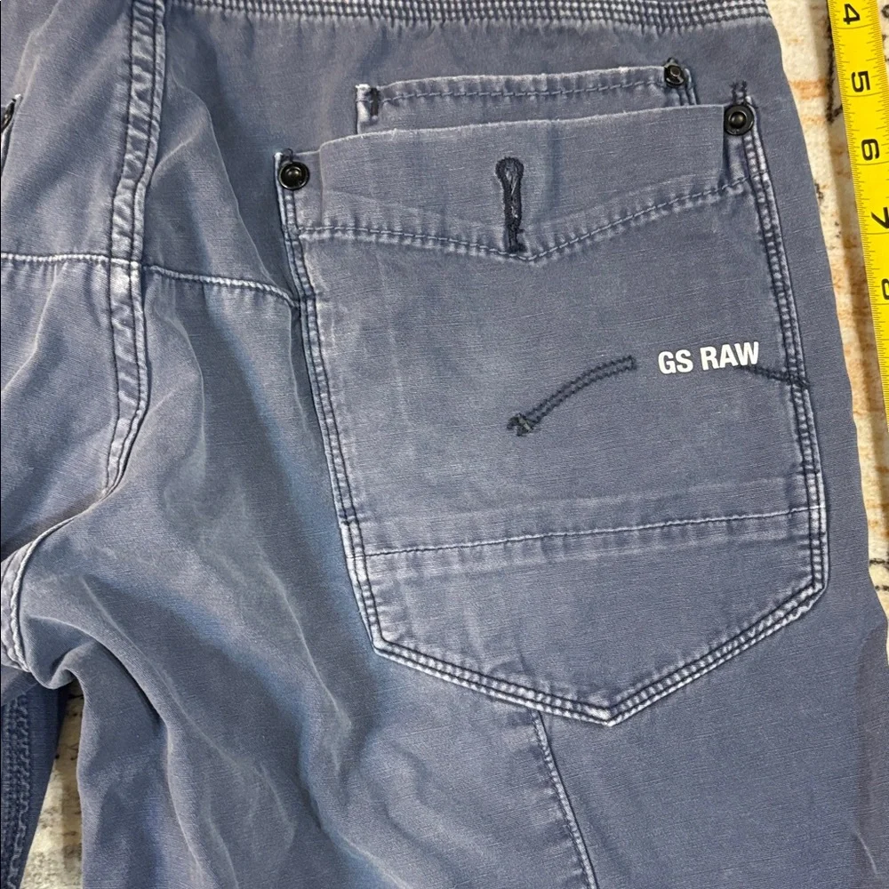 G STAR RAW DENIM 31 Army Loose button fly  shorts in blue